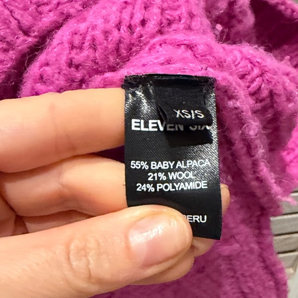 Textured Cable & Bobble Knit Sweater - Hot Pink - Picture 10 of 10